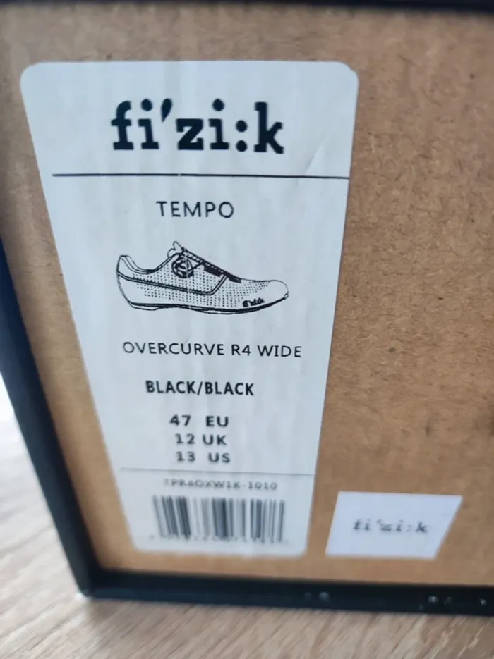 Chaussures Fizik Tempo R4 Overcurve Wide noir Taille 47 EU - photo numéro 5