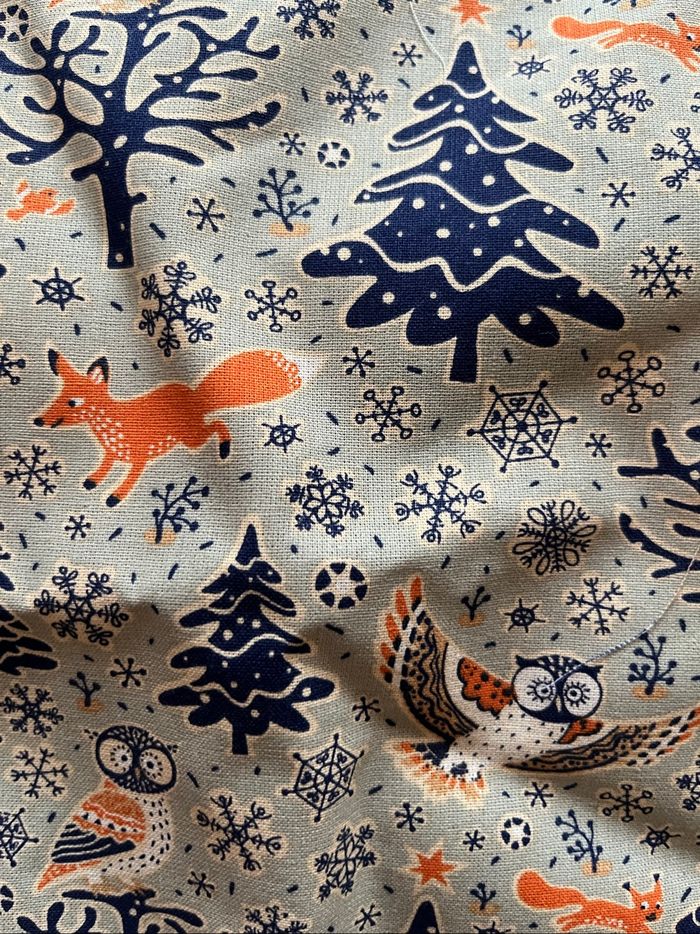 Lot de 4 pièces de tissus imprimées de Noël - photo numéro 2