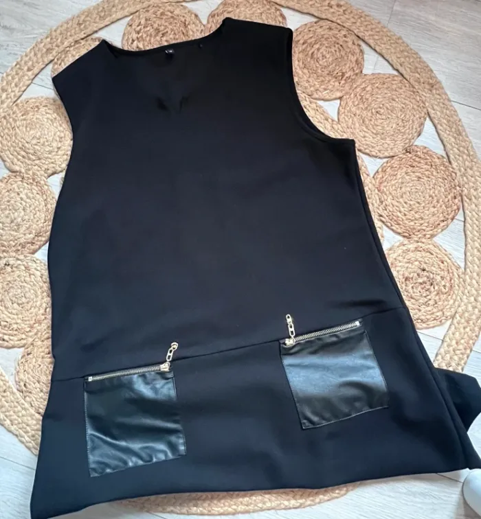 Robe chic noire femme  taille 48 - photo numéro 5