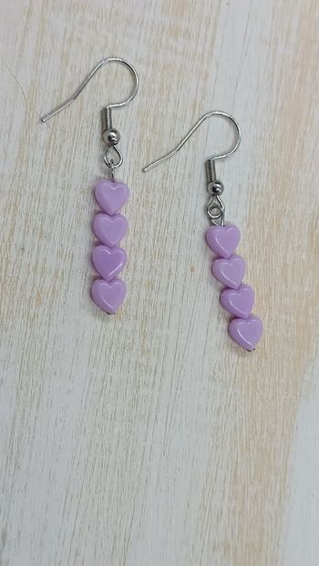 Jolies petites boucles d'oreilles coeur