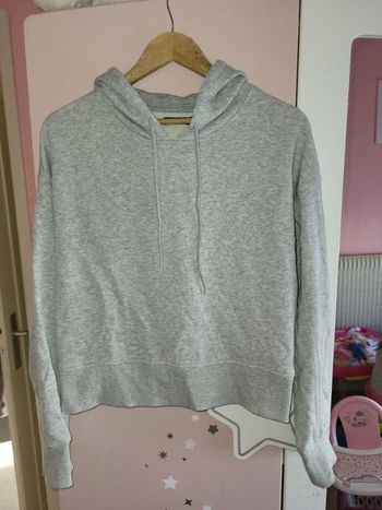 Sweat à capuche gris