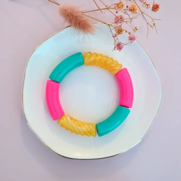 Bracelet tube multicolore