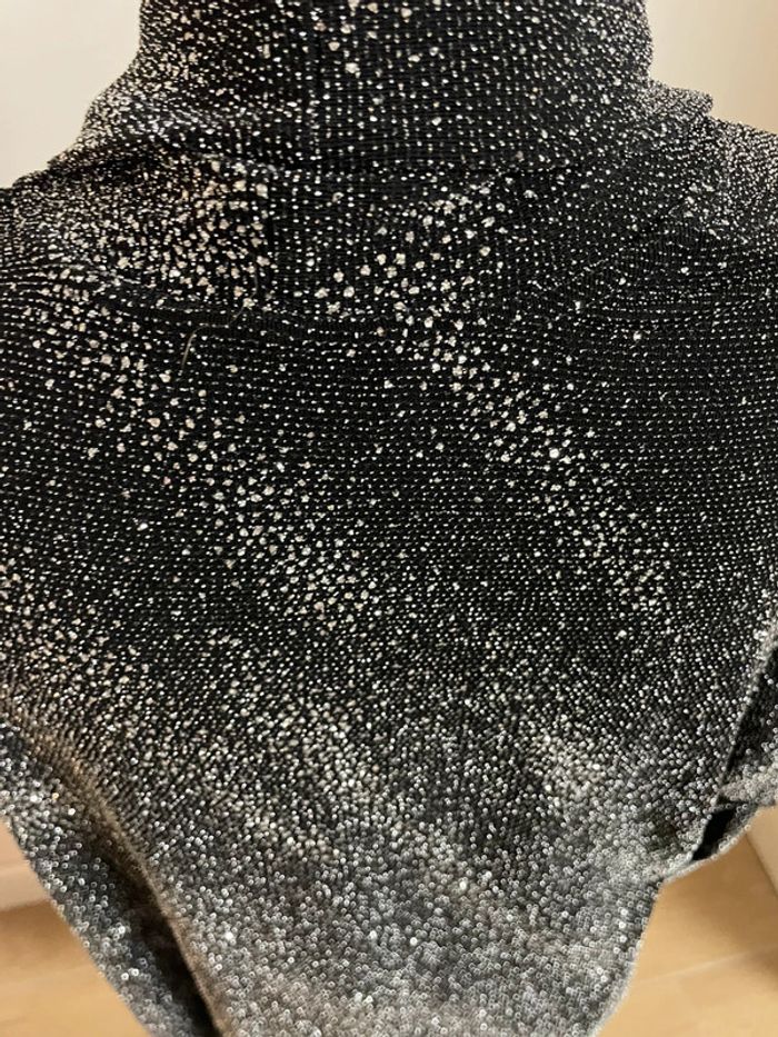 Cardigan/ kimono avec strass noir et argenté - photo numéro 5