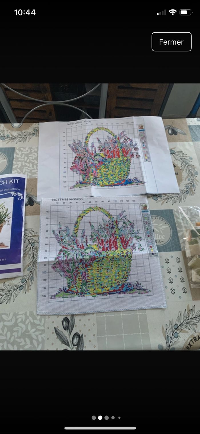 Kit complet de broderie au point de croix - Neuf - photo numéro 2