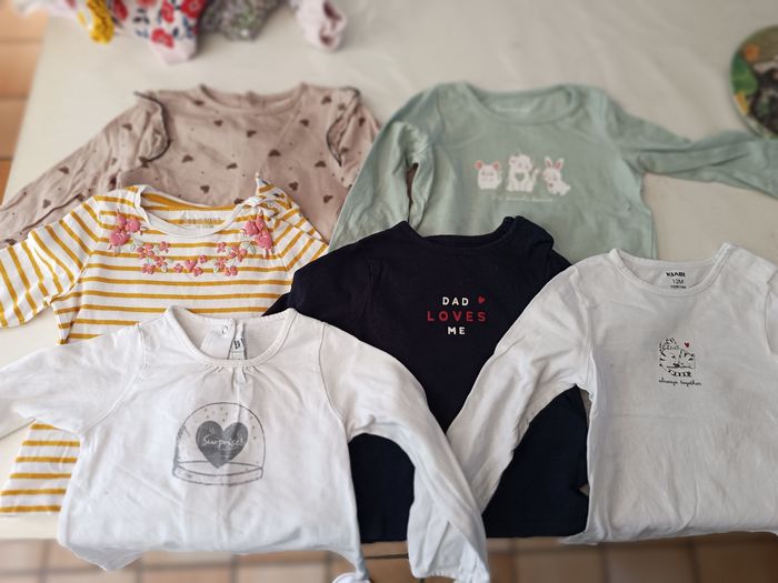 Lot t shirt manches longues