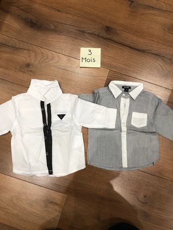 Lot de 2 chemises garçon kiabi kitchoun 🌺 taille 3 mois