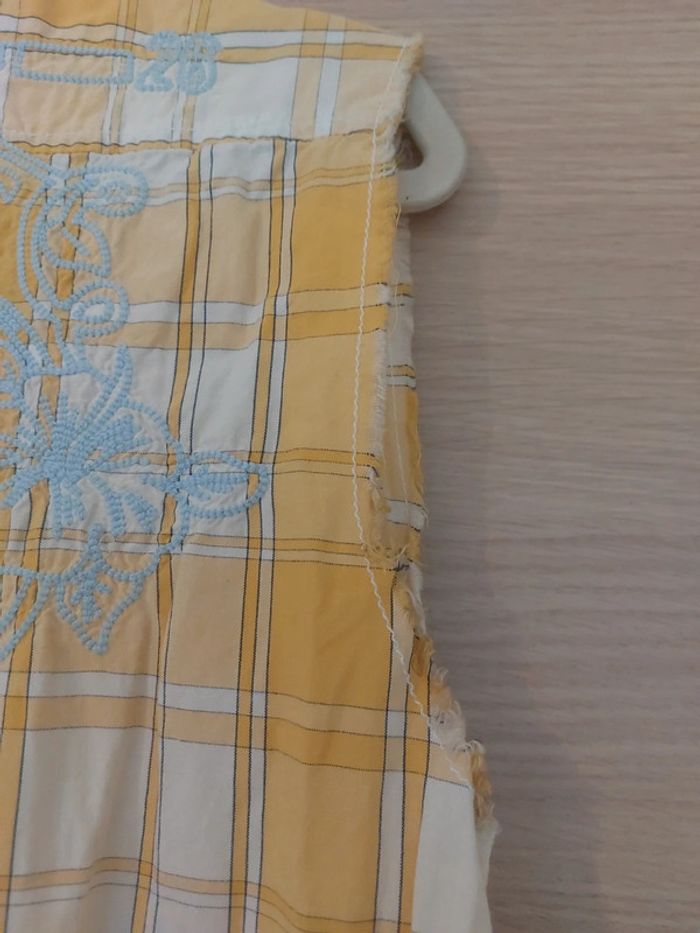Chemise debardeur  a carreaux jaune - photo numéro 8