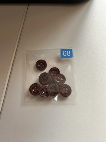 Mercerie - Lot de 10 boutons marron