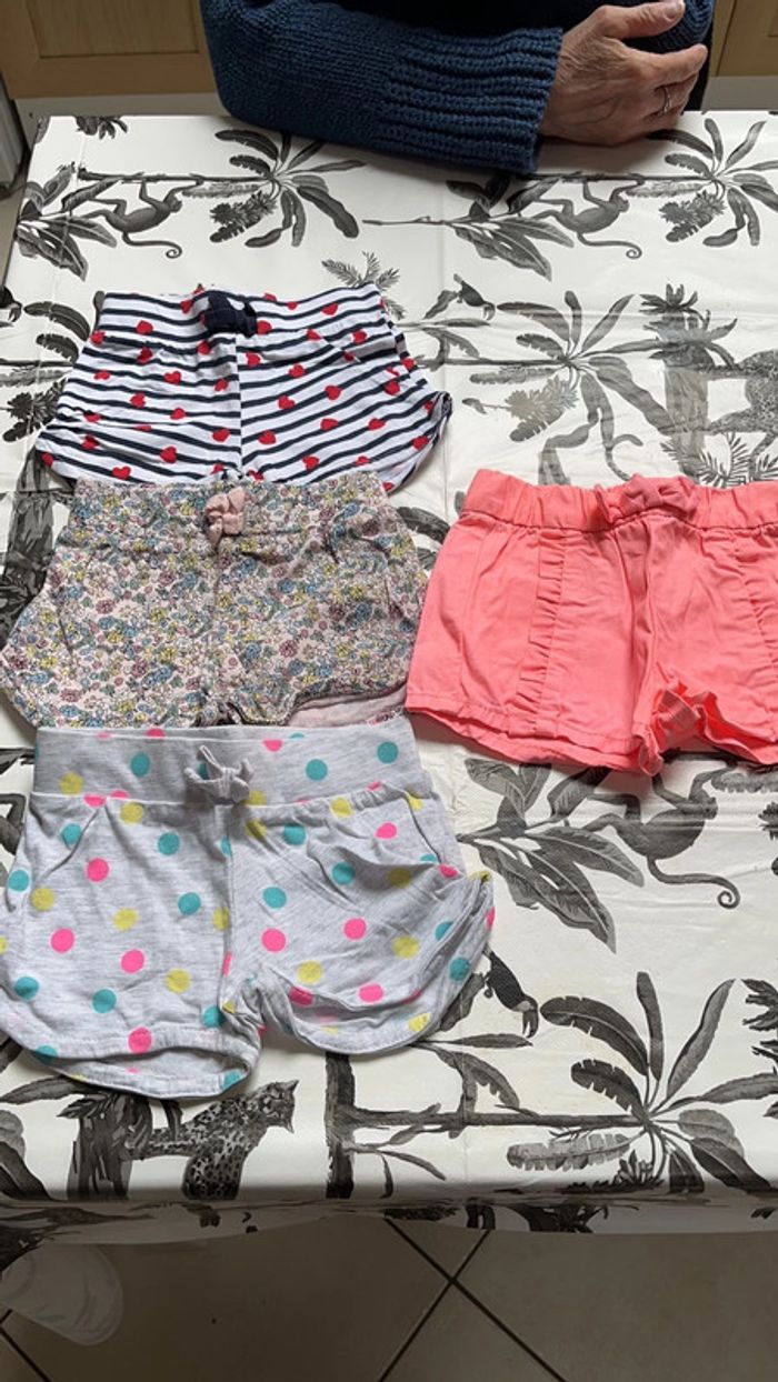 Lot de 4 short 9 mois fille