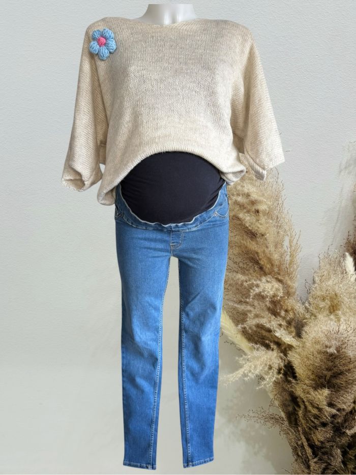 Beau jegging de grossesse new look T36 / S neuf bleu jeans - photo numéro 2