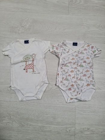 Lot de 2 body manche courte 6 mois