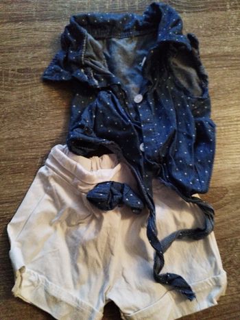 Ensemble débardeur short taille 6 mois