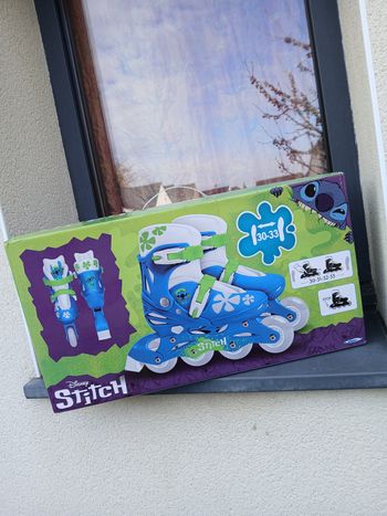Patins en ligne ajustable - STITCH - Enfant - Bleu - Taille 30-33