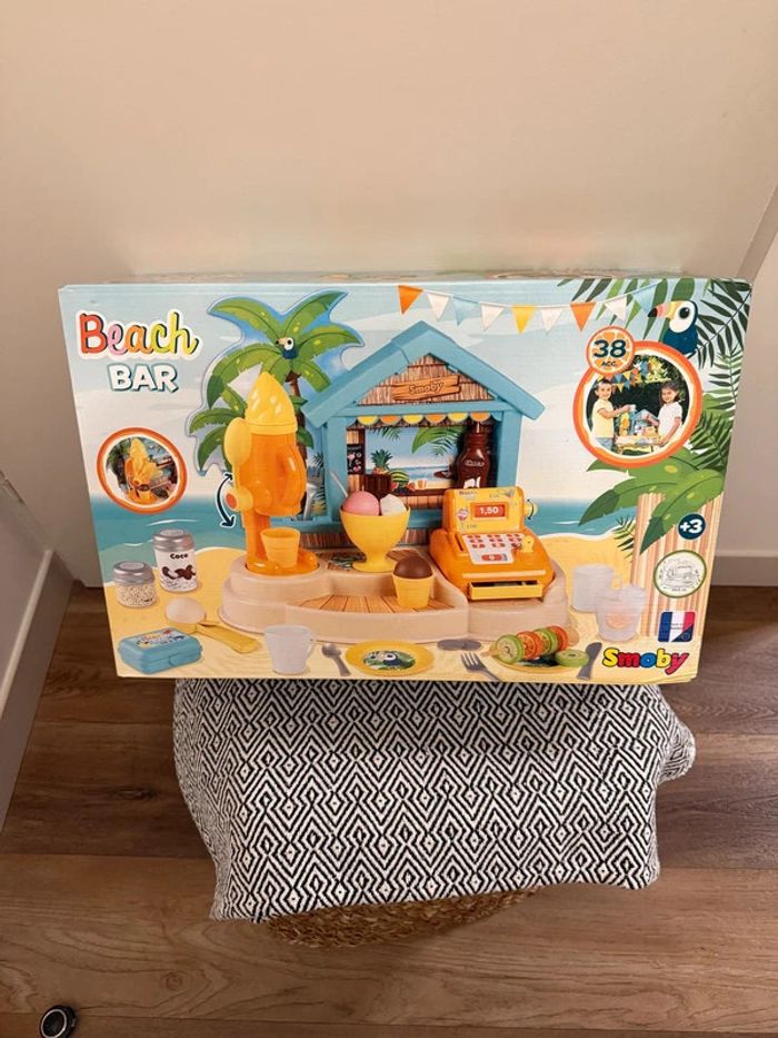 Smoby - Beach Bar : Caisse Enregistreuse et Machine à Glaces, 38 Accessoires
