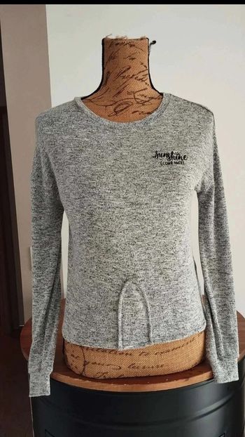 Tee shirt manches longues  gris  chiné taille XS Gémo