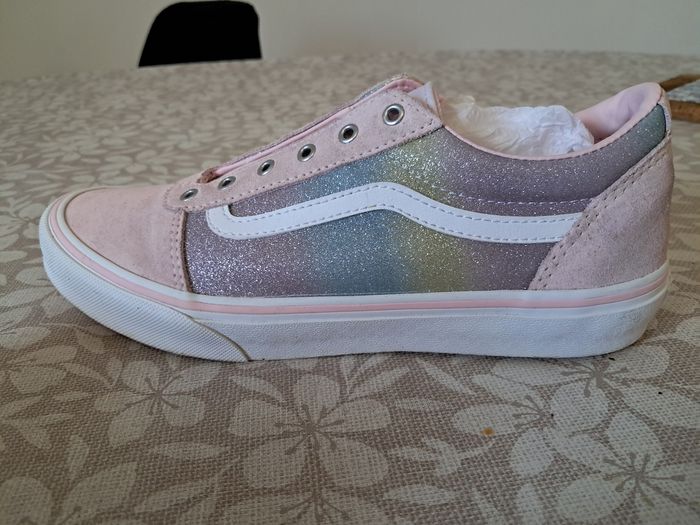 Vans rose paillettes  arc-en-ciel  taille 38 🌈 - photo numéro 3