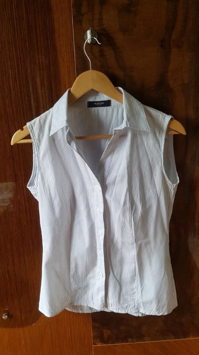 Chemise manche courte rayée