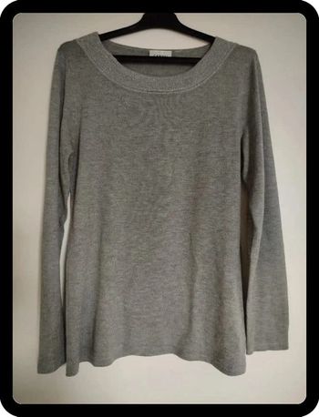 Pull d'hiver gris Col pailleté Taille M En parfait état