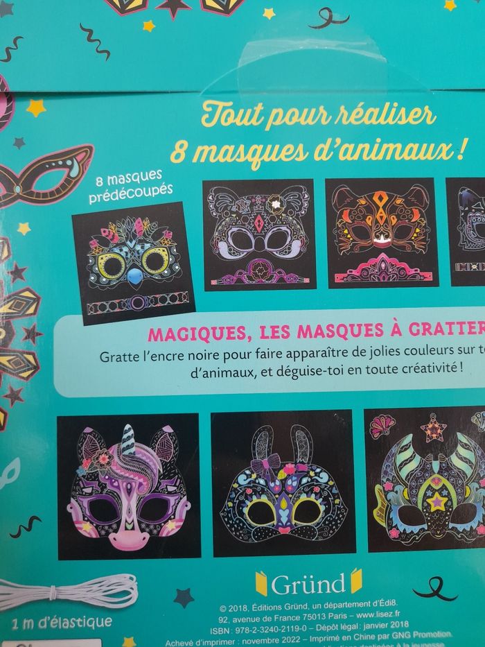 Loisirs créatifs : Mes créations Masques à gratter Neuf Grund - photo numéro 7