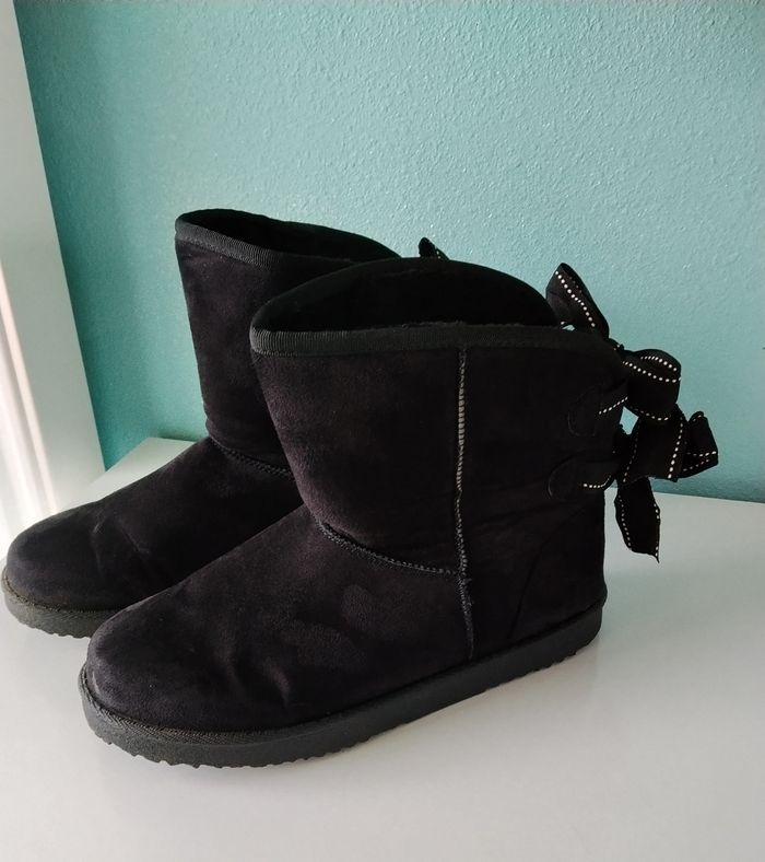 Bottines fourrées mollets large - photo numéro 2