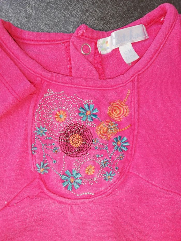 Tunique fuschia 12 mois fille kitchoun - photo numéro 2