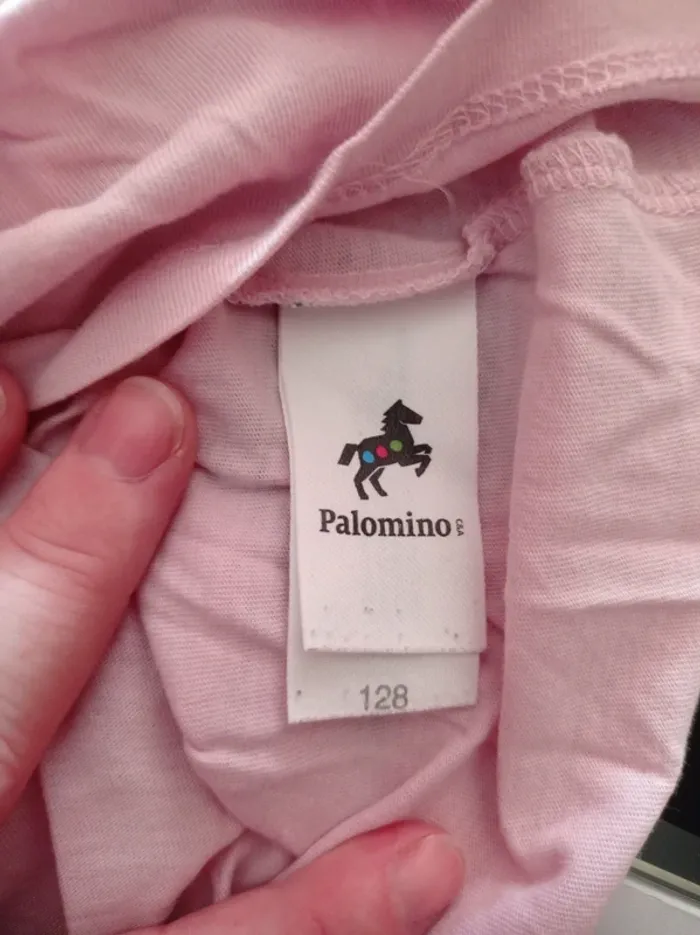 T-shirt manche longue rose motif chat - photo numéro 2
