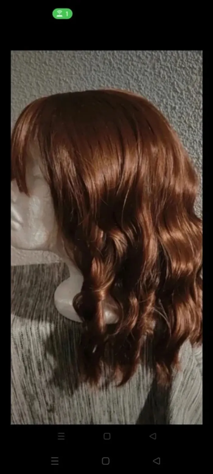 💯 Soldes 💯 Perruque Naturelle Châtain Soyeux Luxe - photo numéro 5