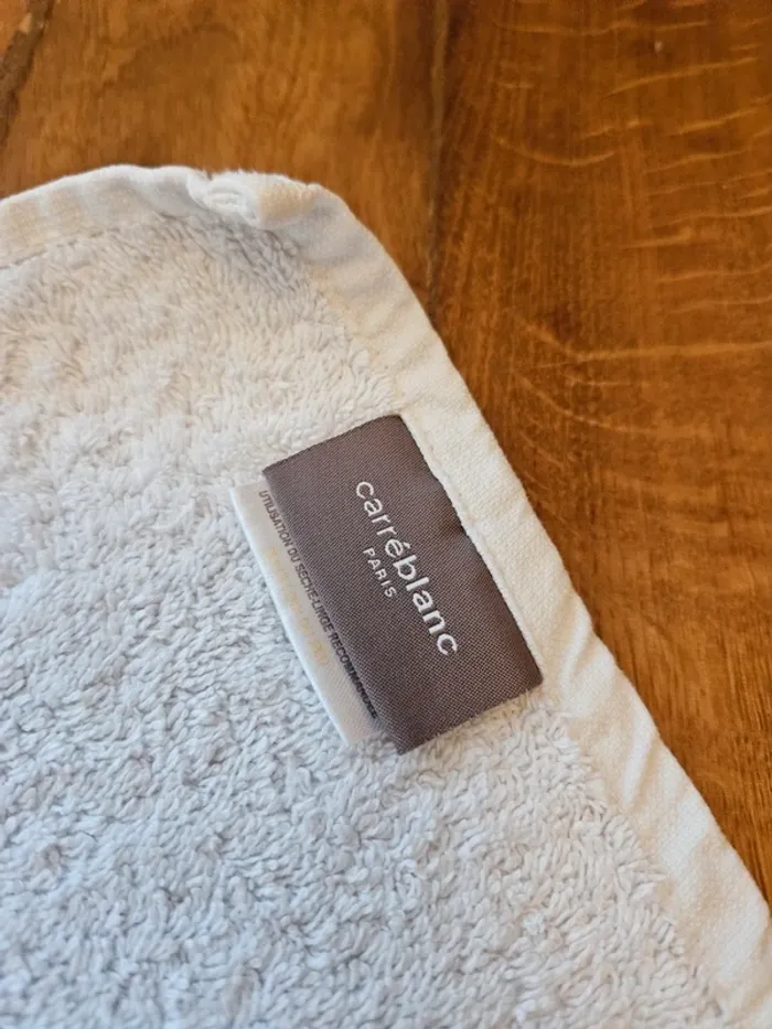 Serviette de toilette Carré Blanc - photo numéro 6