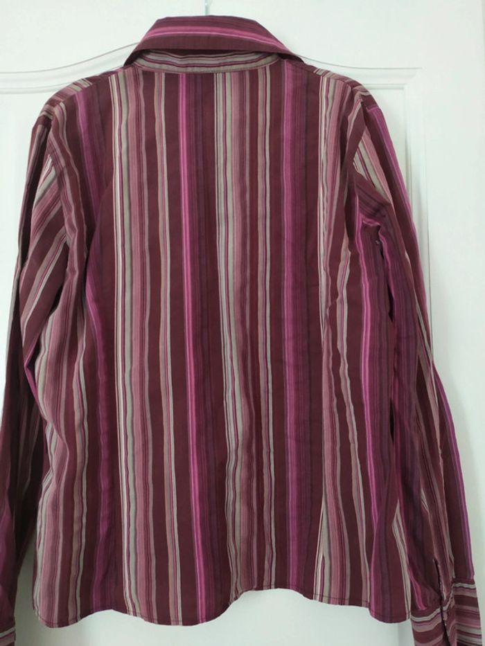 Chemise prune et grise à rayures - photo numéro 2