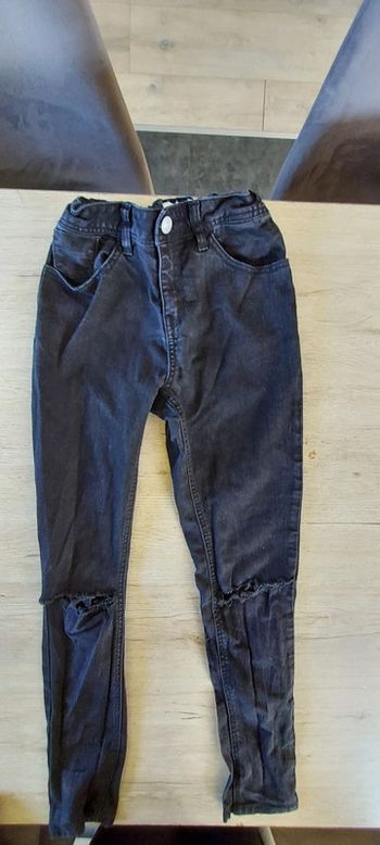 Jean s noir, déchiré, La Redoute, Pop, taille 162, 14/16 ans, nickel