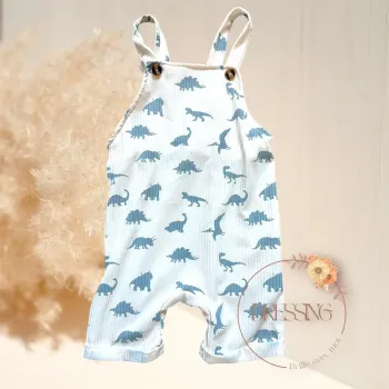 Salopette combi short dinosaure 12/18 mois 86 cm