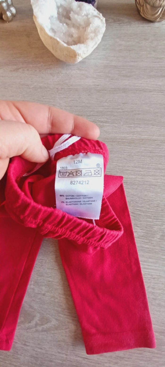 Legging rouge 12 mois - photo numéro 2
