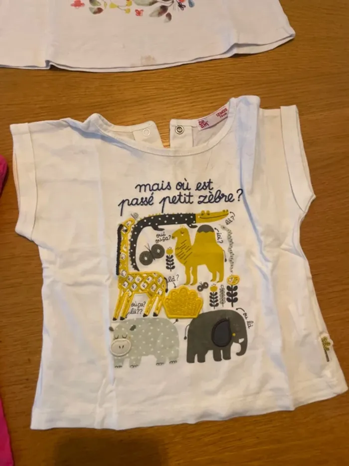 4 tshirts 12 mois fille - photo numéro 2