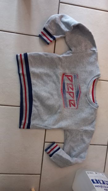 Pull gris fille pépé jeans 8 ans tbe