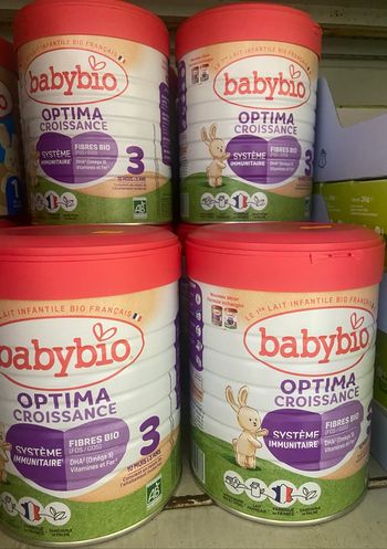 Lot Lait babybio optima 3 age