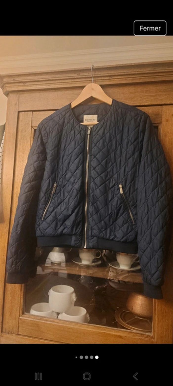 Jolie Veste coupe vent Bien Bleu taille M - photo numéro 15