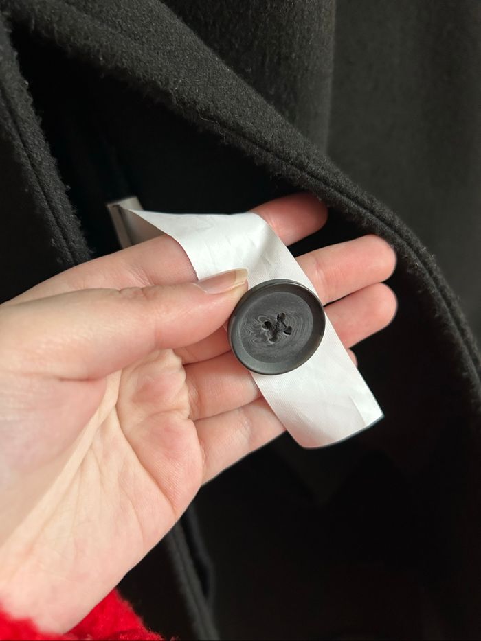 Manteau noir uni Stradivarius Taille L - photo numéro 7