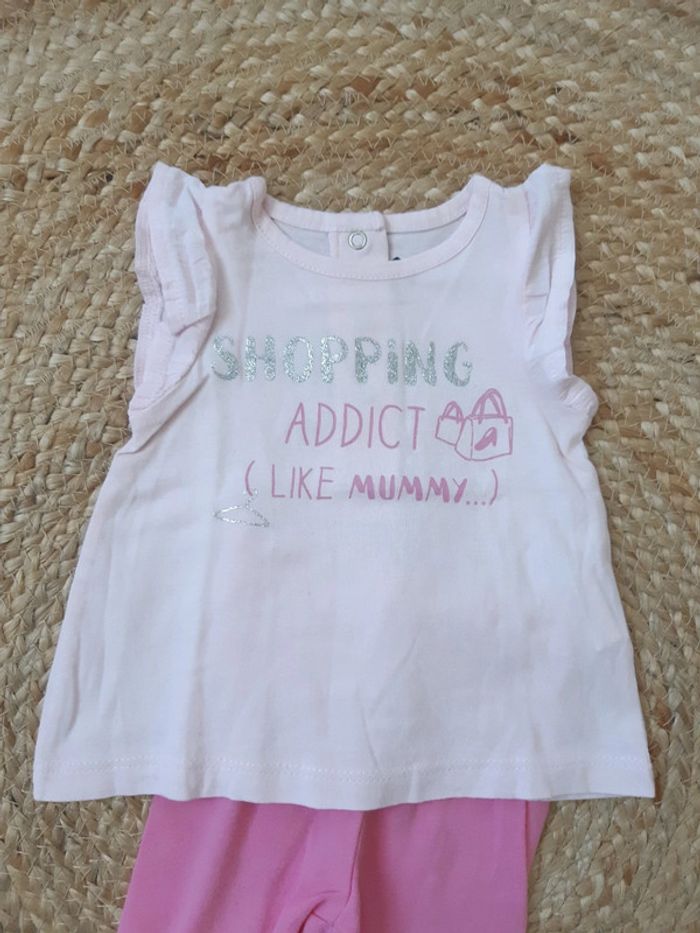 Ensemble haut sans manches et legging 3 mois - photo numéro 2