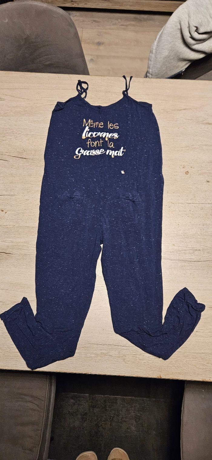 Combinaison ado bleu foncé, avec brillants, Etam, XS ou 14/16 ans - photo numéro 2