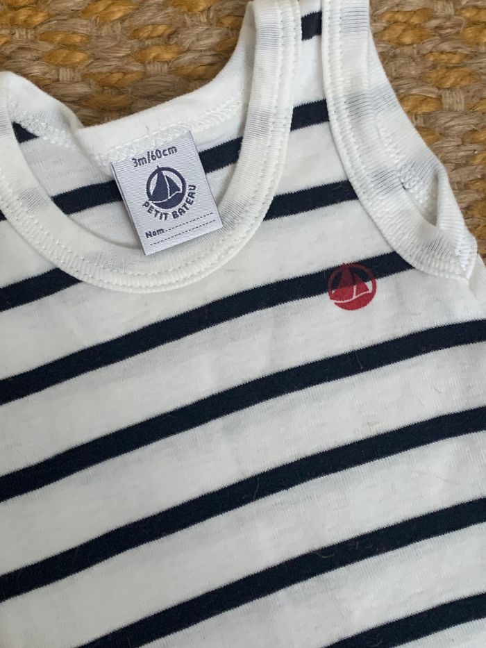 Body débardeur petit bateau 3 mois - photo numéro 2