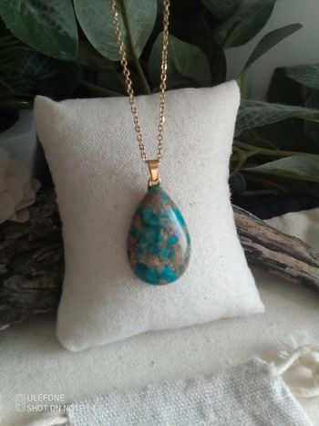 Collier pierre naturelle de jaspe impérial