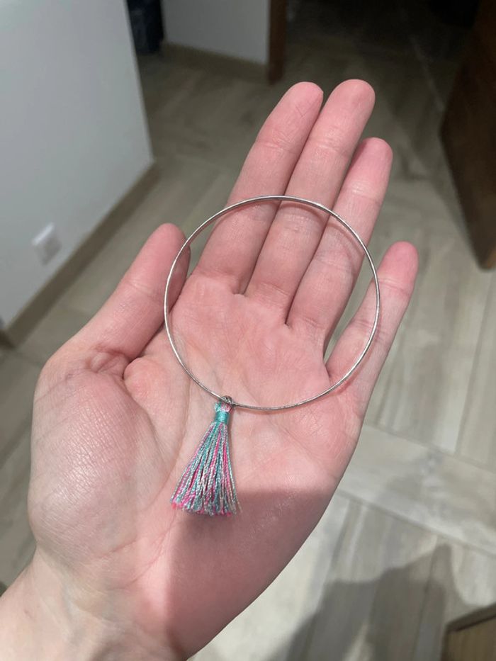 Lot de 3 bracelets rose bleu argenté - photo numéro 4