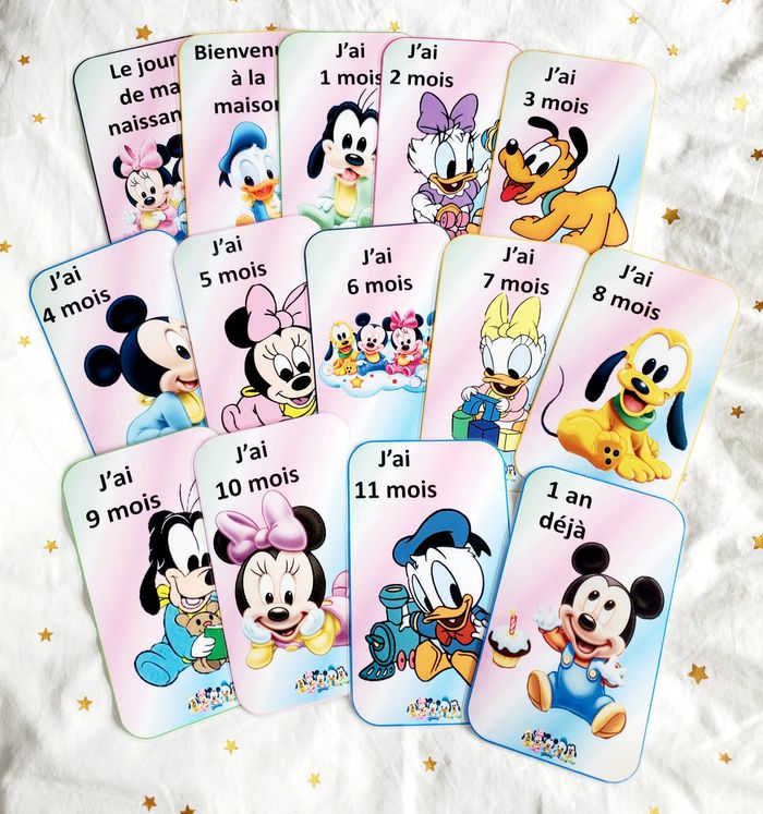 Cartes étape - Disney Babies