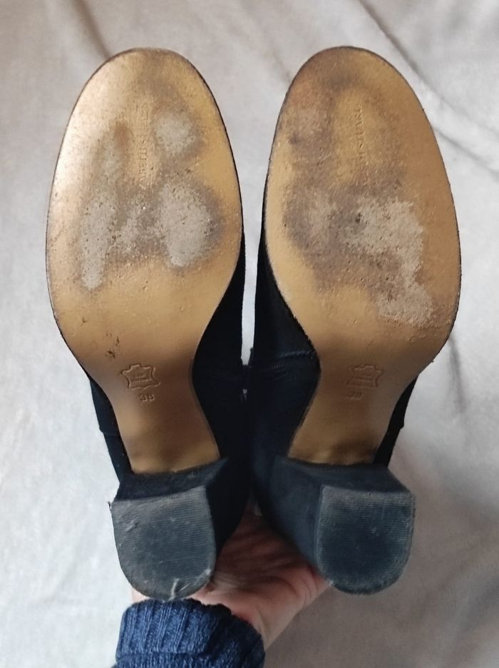 Bottines noires cuirs velour taille 38 - photo numéro 8