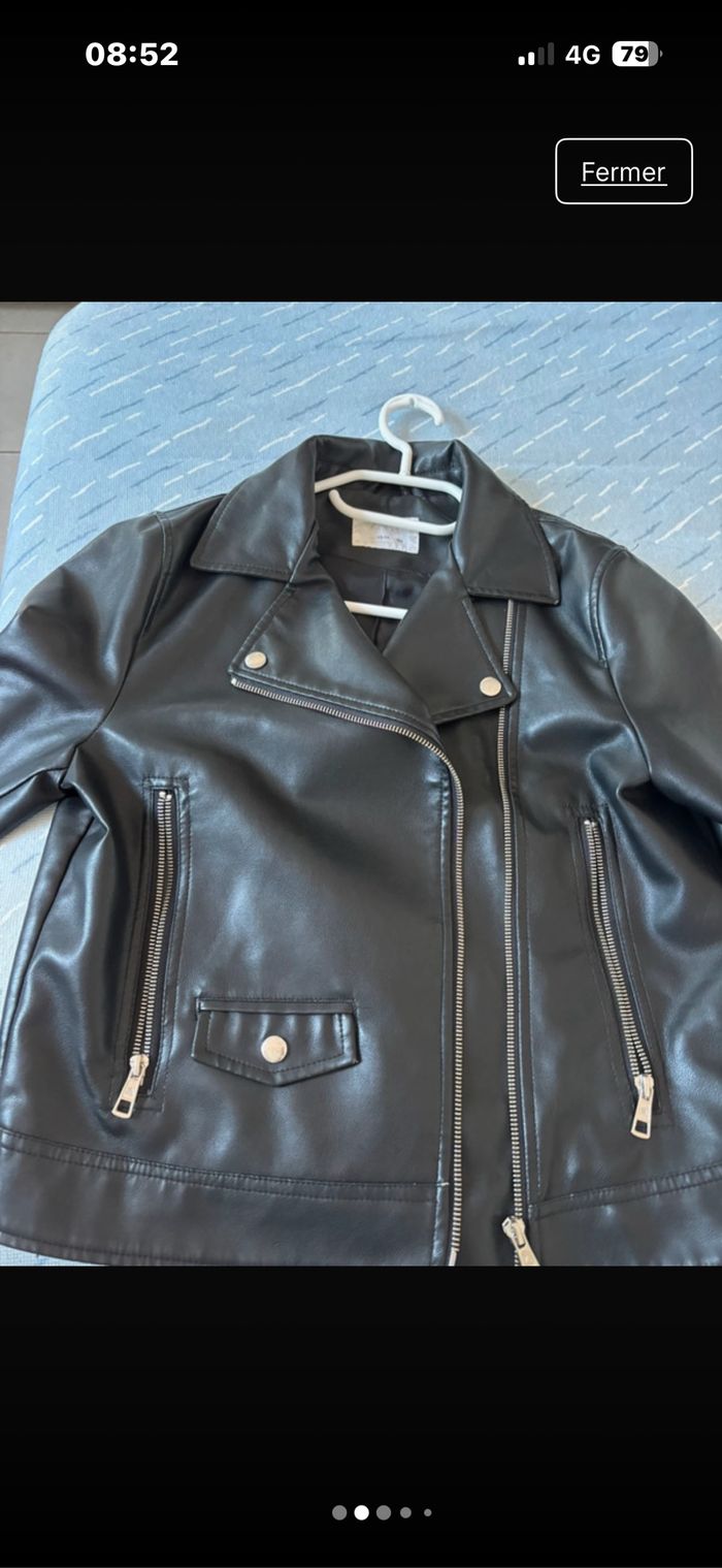 veste en cuir zara - photo numéro 2