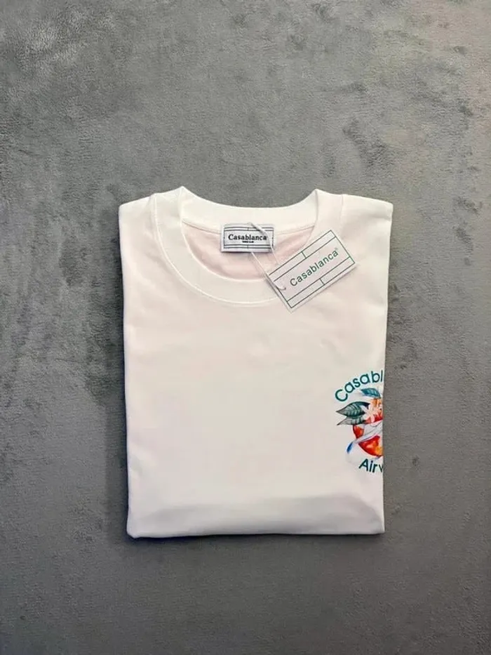 T-shirt Casablanca Crewneck – Blanc à Motif – Taille L - photo numéro 2