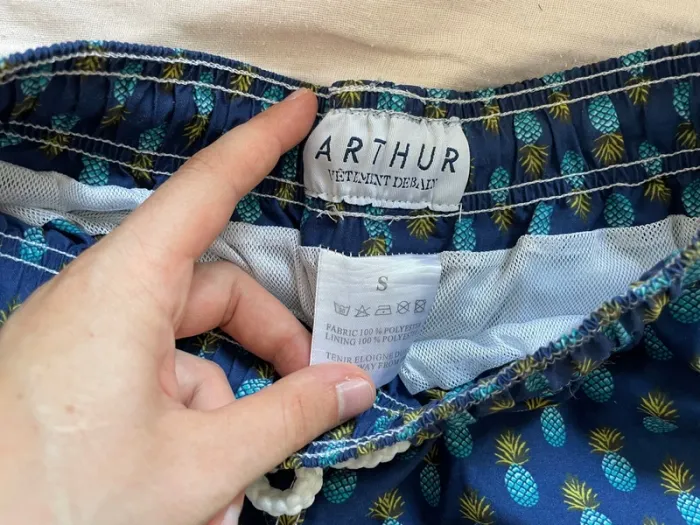 Short de bain Arthur bleu T S - photo numéro 2