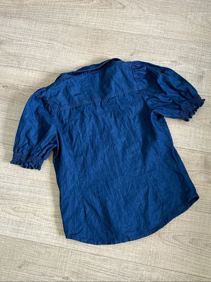 Chemise bleue marine à manches courtes Morgan taille 34 TBE - photo numéro 8