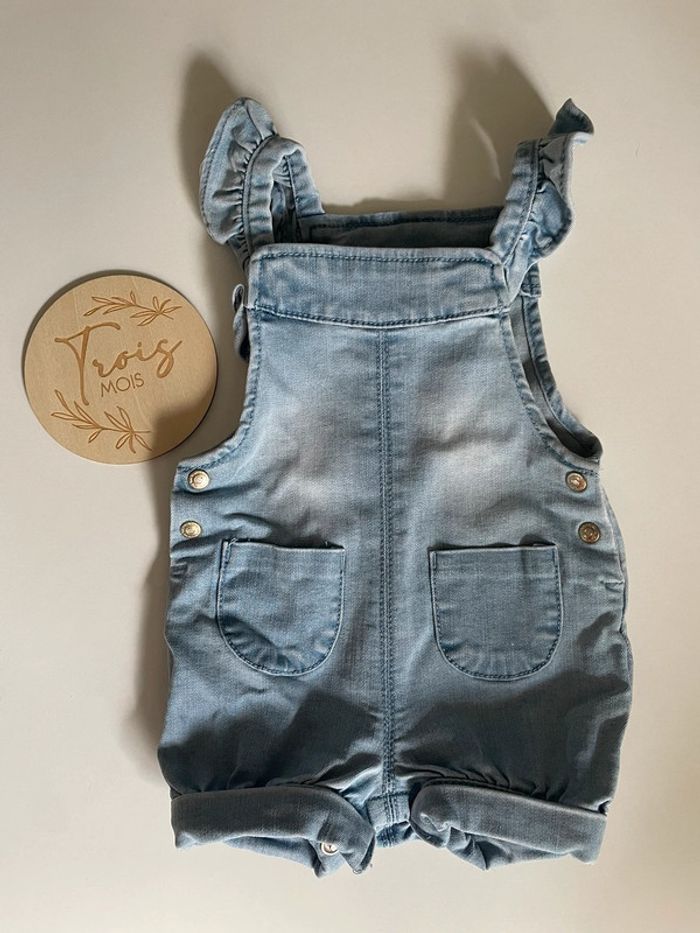 Salopette short jean