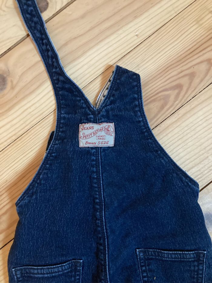 Salopette petit bateau jean 12 mois - photo numéro 3